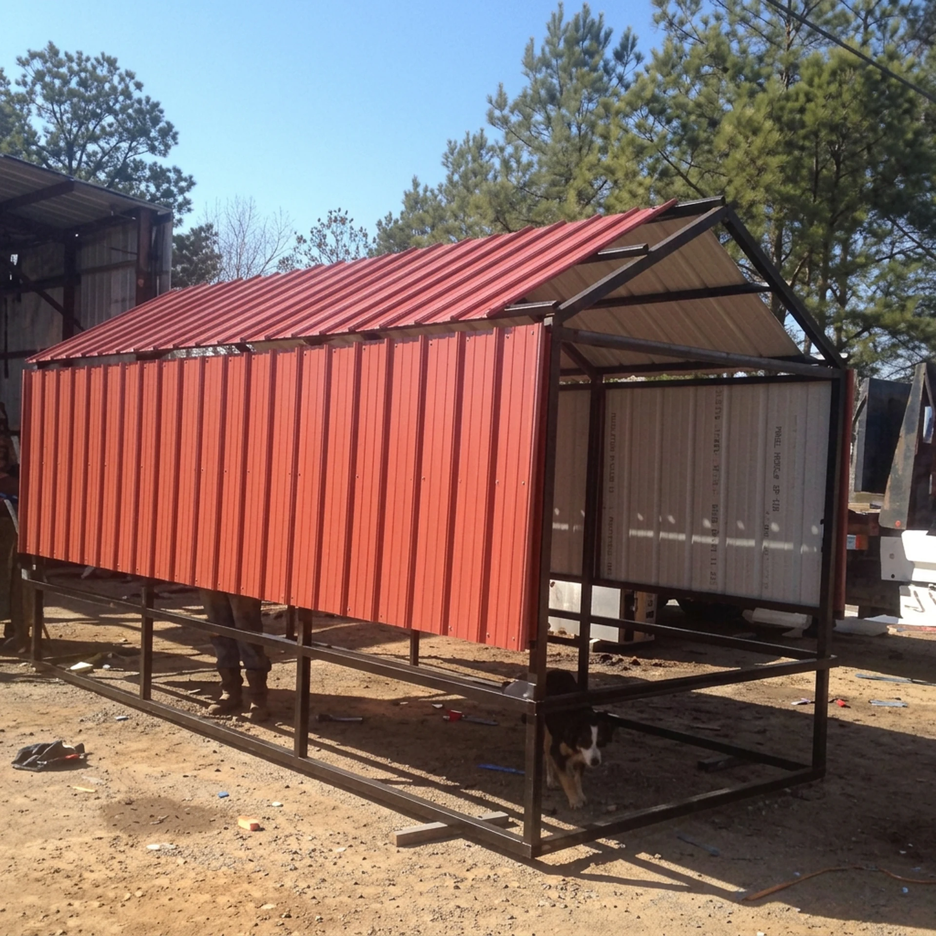 Custom Red Metal Structure